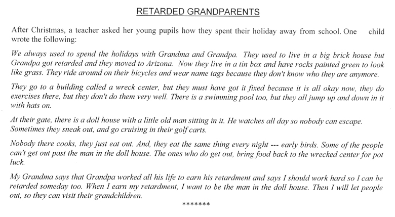 Retarded Grandparents